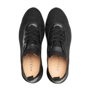 Mezlan Sneaker Shoe Black Glass Bead Tux Comfort Foot Bed - Picture 1 of 3