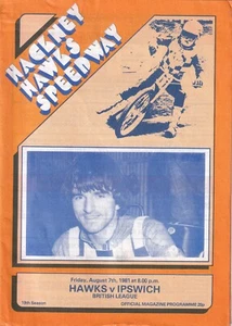 Vintage Speedway Programmes - Hawks vs Ipswich Aug 1981 - Picture 1 of 1