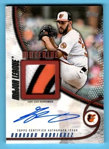 Parche material Grayson Rodriguez 2025 Topps Major League autógrafo rojo 3/5 - Imagen 1 de 2