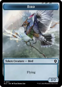 Bird (011) // Fish Double-Sided Token MTG BLC 11//16 Token NM - Picture 1 of 2