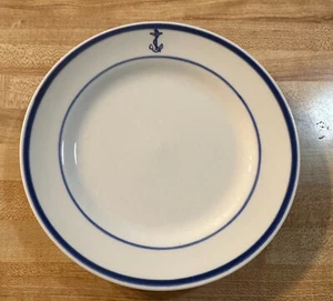 Shenango US NAVY Fouled Anchor 7" Salad Dessert Plate USN Vintage - Picture 1 of 2