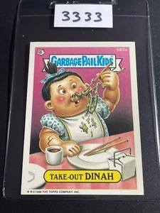 1988 Topps Garbage Pail Kids Card GPK Series 15 OS15 582a TakeOut Dinah NDC NrMT - Bild 1 von 3