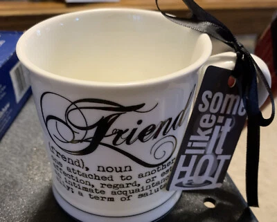 NEW 12.5oz "Friend Definition" COFFEE/TEA Mug Cup, Black, White, Home Essentials - Image 1 of 4