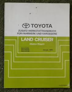 TOYOTA LandCruiser J8 Werkstatthandbuch Zusatz FZJ80 HDJ80 HZJ80 1995 Fahrwerk.. - Bild 1 von 1