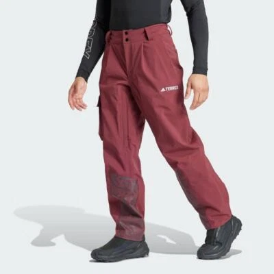 NEW $400 ADIDAS TERREX TECHROCK 3L PCN ALPINE SKI SNOW PANTS RED IB1202 SMALL - Image 1 of 4
