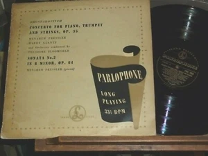 50s Black Gold Parlophone MENAHEM PRESSLER SHOSTAKOVICH Piano +Trpt Cto & Sonata - Picture 1 of 4