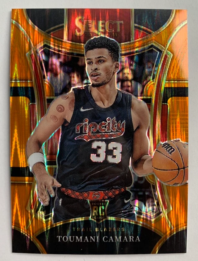 Toumani Camara 2023-24 Panini Select Level IV Mezzanine Orange Flash RC #301-5.5