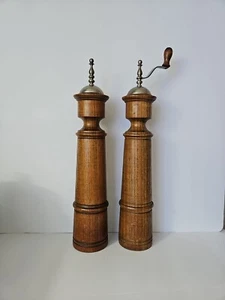 Vintage Styson Woodcraft creazione taglia 14 pollici sale pepe mulino Giappone FS - Foto 1 di 7