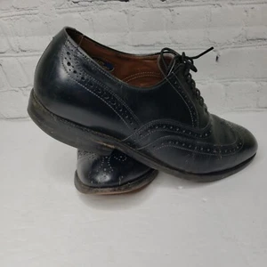 Scarpe eleganti Allen Edmonds Neumok Oxford a coda di rondine in pelle marrone da uomo taglia 8 D - Foto 1 di 12