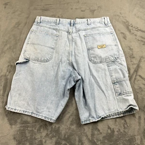 Vintage Wrangler Mens Jean Shorts Size 36 Cargo Jorts Carpenter Retro Dad Light - Picture 1 of 10