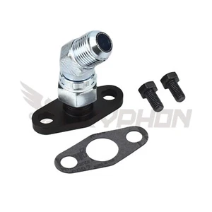 45 Degree 10AN Turbo Oil Drain Return Flange Fitting Gasket Kit Garrett T3 T4 - Picture 1 of 3