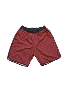 Fair Harbor Shorts Mens Medium Red Navy Blue Geometric Patterned Lined Shorts - Picture 1 of 9