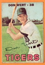 Venezuelan Topps 1967 Don Wert #253 Detroit Tigers Ptd In Venezuela