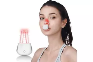 NUEVO Instrumento de terapia nasal de luz roja para el cuidado de la rinitis de la nariz alivio respiratorio alérgico - Imagen 1 de 14