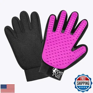 PET PULL Pet Grooming Gloves with 259 Silicone Tips - Pet Hair Removal Tool G - Picture 1 of 5