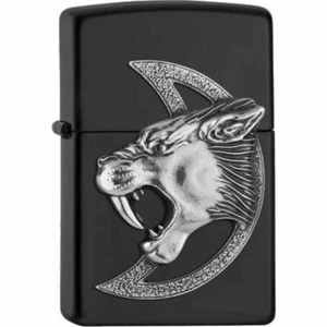 NEW ZIPPO PETROL LIGHTER SABER TOOTH TIGER EMBLEM 3D DESIGN WINDPROOF Z2007125 - Picture 1 of 2