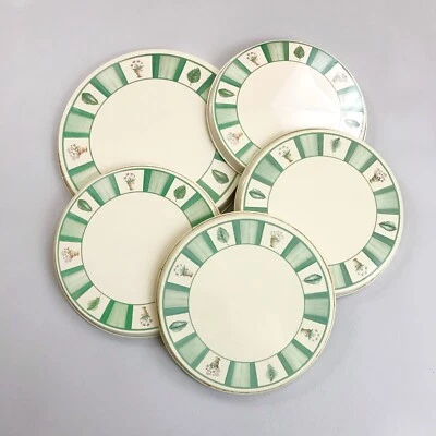 Juego de 5 cubiertas de quemador de estufa de hojalata inglesa vintage para cabaña botánica Cottagecore Foto 1 de 4