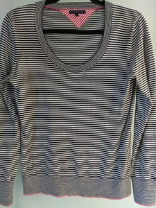 TOMMY HILFIGER STRIPY TOP SIZE M AS NEW - Picture 1 of 5