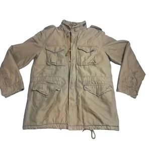 American Eagle Mens Brown Khaki Medium Zip up Jacket - Picture 1 of 12