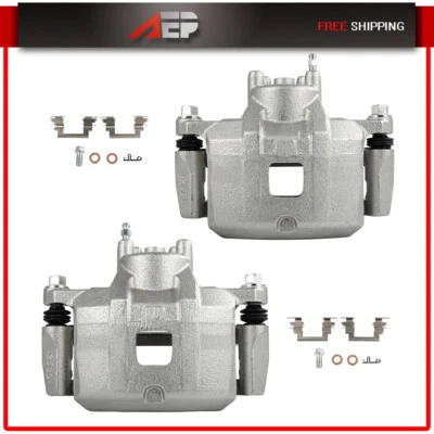Front Pair For 2008-2015 Mitsubishi Lancer Brake Calipers w/ Bracket - Image 1 of 4