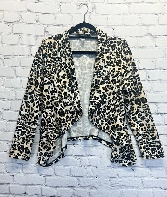 ASHLEY BLUE women's blazer jacket size L animal print - Image 1 of 4