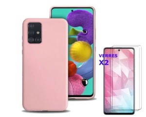 Coque Etui Rabat Miroir Rose pour Samsung A51 + 2 Verres Trempes Little Boutik® - Photo 1 sur 3