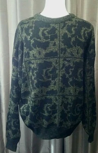 Maglione uomo vintage Gitano taglia large nero/marrone USA - Foto 1 di 3