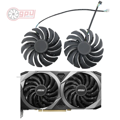 MSI RTX 3060 3060 Ti 3070 Ventus 2X Replacement GPU Fans Set 95mm - Image 1 of 3
