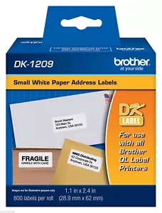 Brother DK1209 kleine weiße Adressetiketten für QL710N, QL-710N Etikettendrucker - Bild 1 von 1