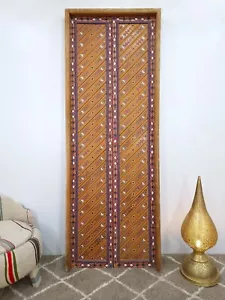 Handcrafted Interior Wood Door 85" HANDPAINTED WOODEN DOOR, Brown Berber Door. - Picture 1 of 9