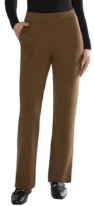 Matty M Large Comfort Office Dress Pants Elastic Waist Pull-on 30" inseam Brown - Picture 1 of 7