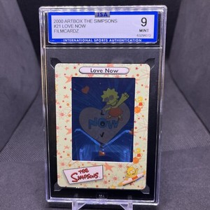 The Simpsons Film Cardz 2000 Artbox Trading Card #21 LOVE NOW ❤️ | ISA 9 MINT