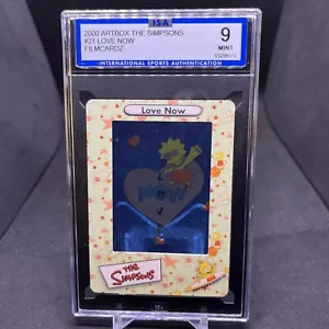 The Simpsons Film Cardz 2000 Artbox Trading Card #21 LOVE NOW ❤️ | ISA 9 MINT - Picture 1 of 6