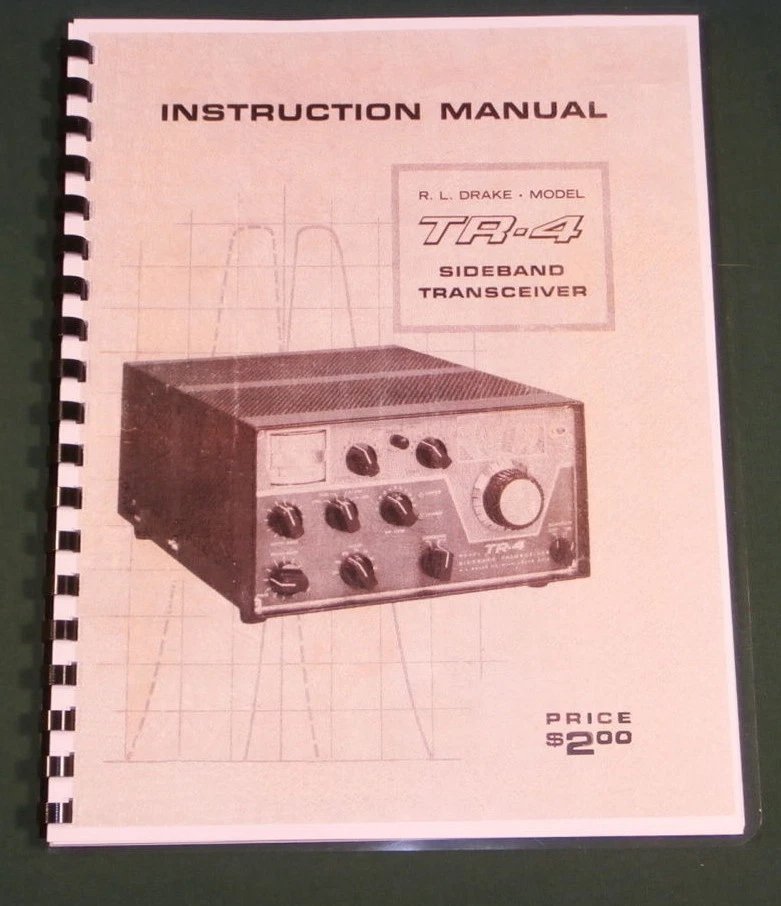 Drake TR-4 Instruction Manual: 11 X 17" Foldout schematic and Protective Covers! - Image 1 of 1