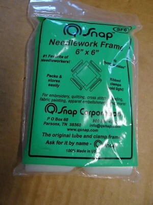 Q-SNAP Cross Stitch Embroidery Needlework FRAME 6 x 6 NIP MADE In The USA - Image 1 of 4