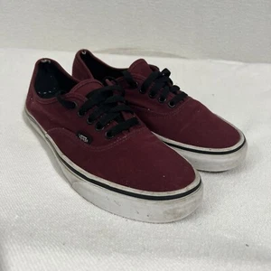 Vans Skate Shoes Sneaker Men Size 9.5 Women 11 Burgundy 721565 - Picture 1 of 9