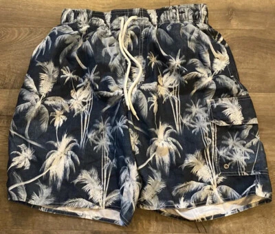 плавки Croft & Burrows мужской купальник sz M синий W белые пальмы б/у в отличном состоянии - Изображение 1 из 4