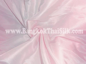 BABY PINK FAUX SILK DUPIONI FABRIC BRIDESMAID DRESS WEDDING DRAPE BLOUSE SKIRT - Picture 1 of 2
