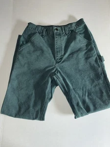 Vintage 1998 Carhartt B12HTG RARE Hunter Green Work Pants 31x32 USA Union NICE - Picture 1 of 10