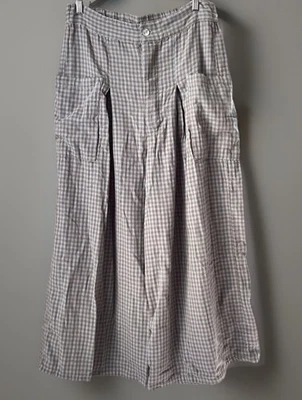 NEW Women's FREE PEOPLE East Side Trouser Pants Gingham Check Wide Leg Size XL - Image 1 of 4