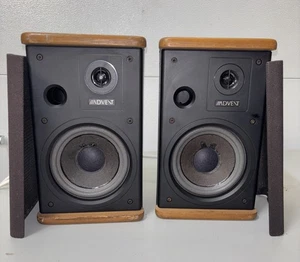 Advent Mini Speakers - Pecan Wood - Fair Condition - NEW FOAM & Coil Align - Picture 1 of 11