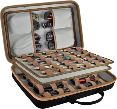 刀展示盒适用于 56+ 口袋刀,折叠刀存储架,刀 Co — 第 1/4 张图片