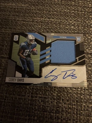 2017 panini unparalleled football Auto Game Jersey 186/199 Corey Davis RC - Image 1 of 2