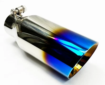 Exhaust Tip 4.00" OD X 10.00" Long 2.50" Inlet WDW40010-250-BF-SS Double Wall 30 - Bild 1 von 4