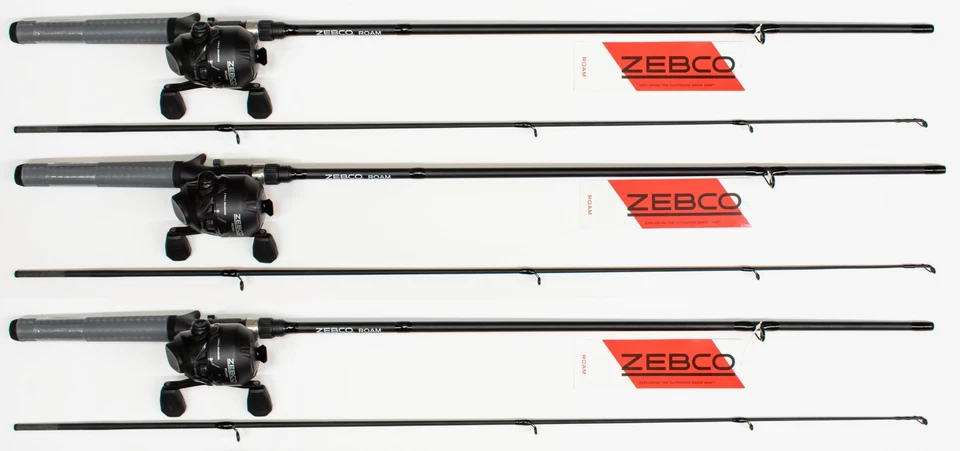 (LOT OF 3) ZEBCO ROAM 602M 6' MEDIUM 2 PIECE SPINCAST COMBO 21-38026 - Image 1 of 1