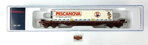 CC9 - ELECTROTREN H0 HE6034 - VAGÓN PLATAFORMA CON CONTENEDOR "PESCANOVA" - Foto 1 di 2