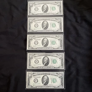 1934 C $10 DOLLAR FEDERAL RESERVE NOTE ATLANTA FRB CU/GEM  - Picture 1 of 6