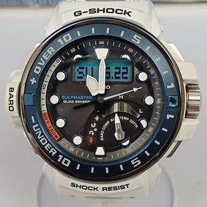 CASIO G-SHOCK GULFMASTER GWN-Q1000-7AJF White Radio Solar Men Watch Used - Picture 1 of 11
