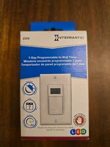 Intermatic ST01K Temporizador Astronómico Digital en Pared 7 Días Programable - Blanco - Imagen 1 de 4