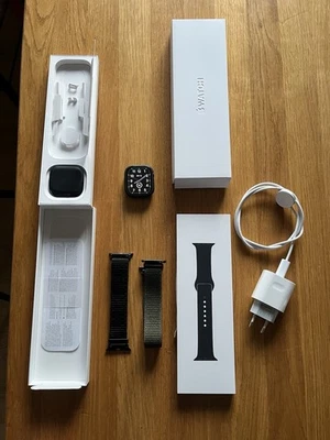 Apple Watch 10 46mm GPS Schwarz Garantie m. Zusatzarmbändern u. Ladestecker - Bild 1 von 4